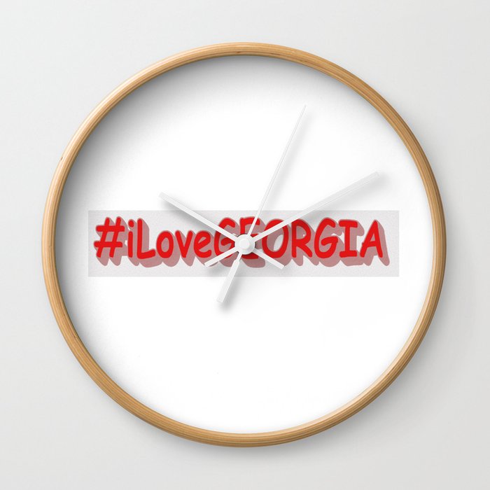 "#iLoveGEORGIA " Cute Design. Buy Now Wall Clock