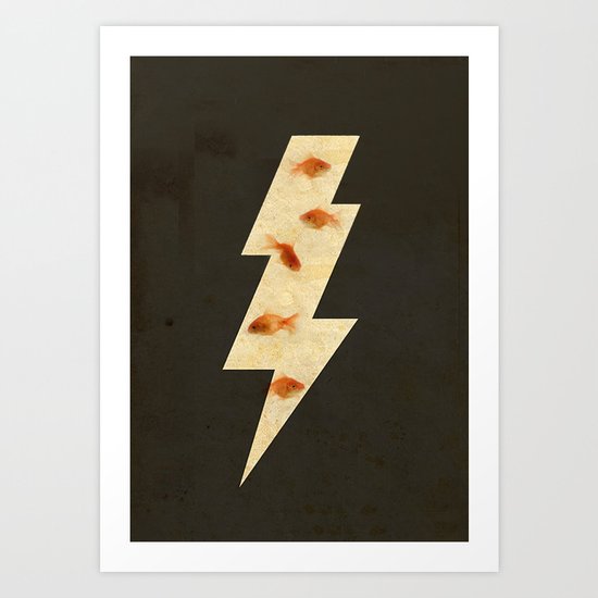 lightning fish Art Print