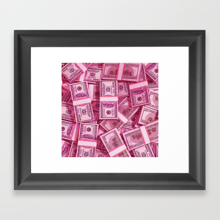Pink Monies Framed Art Print