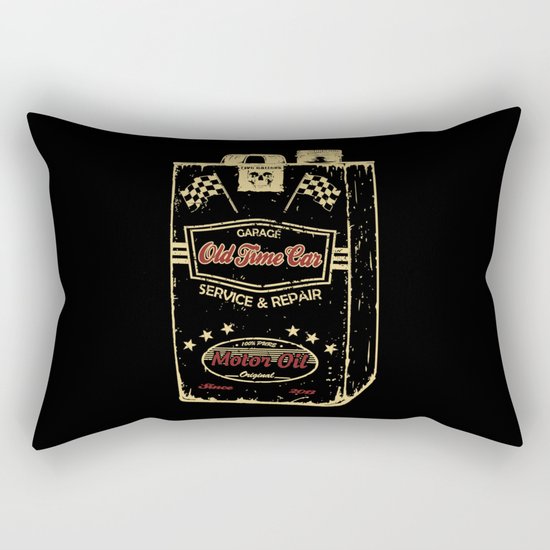 Old Time Car Oil Can Rectangular Pillow