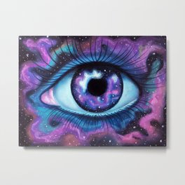 We Are All Made Of Stardust Metal Print | Purple, Nature, Beauty, Wave, Starstuff, Colorful, Star, Eyeball, Sci-Fi, Lashes 