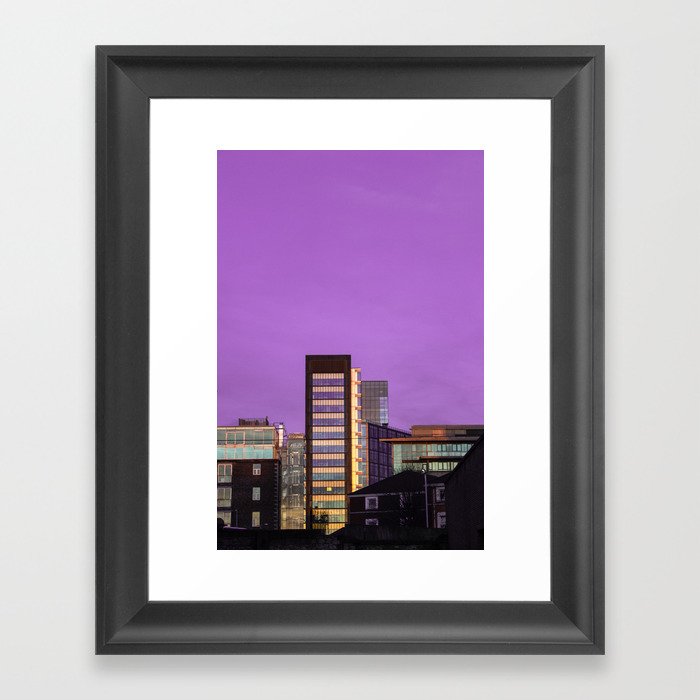 Dublin - Purple sky Framed Art Print