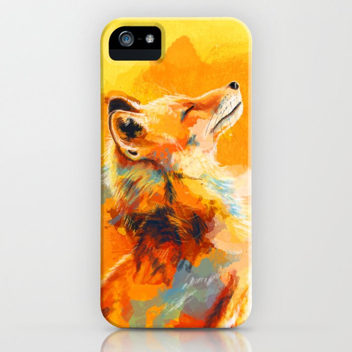 blissful light - fox portrait iphone case