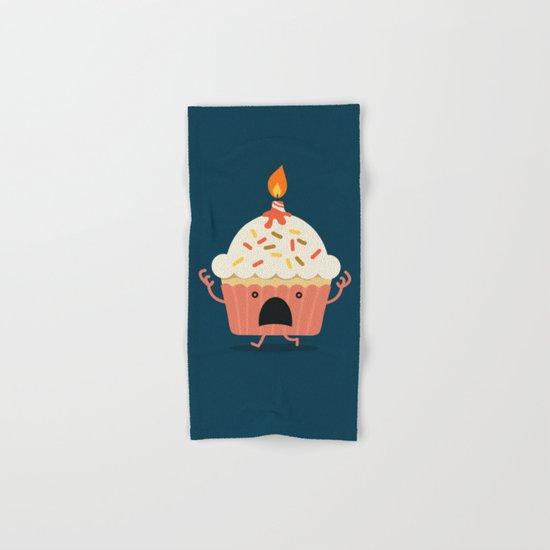 Cupcake on fire Hand & Bath Towel