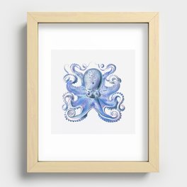 Vintage marine octopus - french navy Recessed Framed Print