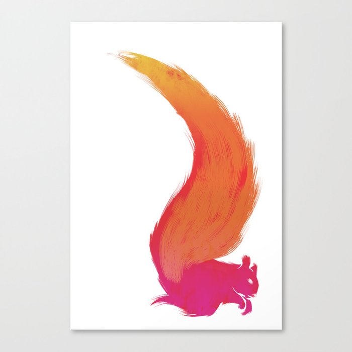 Fiery Squirrel Canvas Print