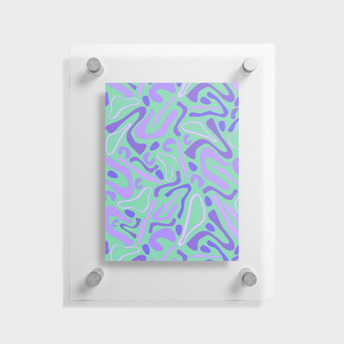 blue crazy Floating Acrylic Print