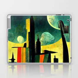 Abstract Futuristic Cityscape Laptop Skin