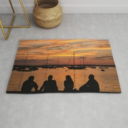 Sunset Silhouettes of Watch Hill (Westerly) Rhode Island // 2021 - 058 Area & Throw Rug