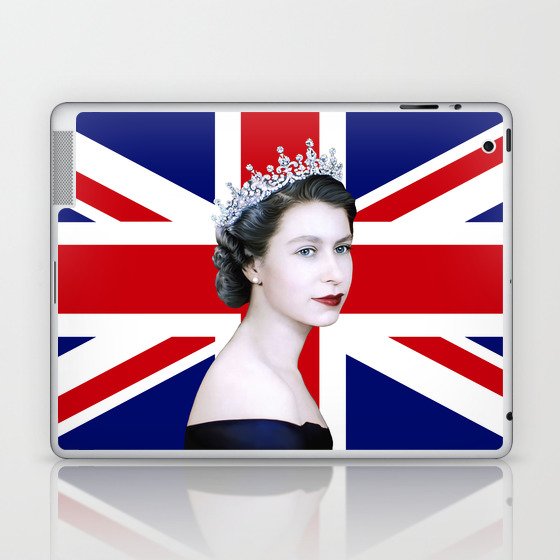 Queen Elizabeth II with British Flag Laptop & iPad Skin