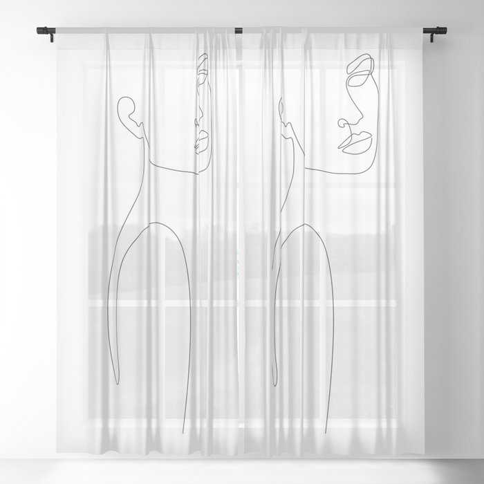 Girl Next Door Sheer Curtain By Explicitdesign Society6