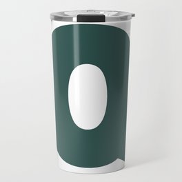 Q (Dark Green & White Letter) Travel Mug