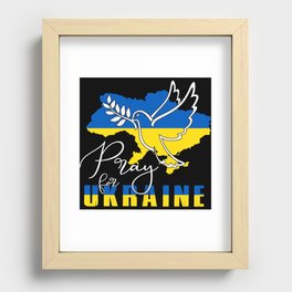 Ukranian flag peace for ukraine pray for ukraine Recessed Framed Print