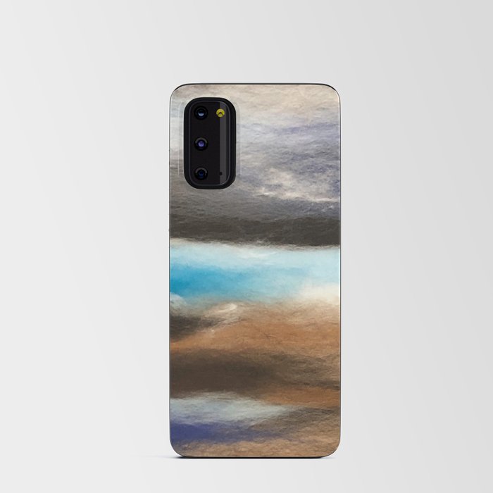 Sandy beach and dark skies  Android Card Case