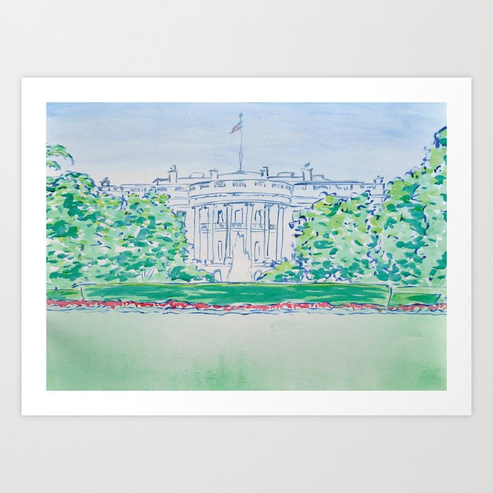 White House Print Art Print