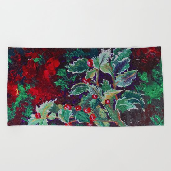 Have a Holly Jolly Christmas Beach Towel