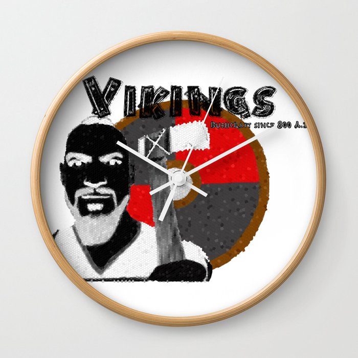 Vikings - Bushcraft since 800 A.D. Wall Clock