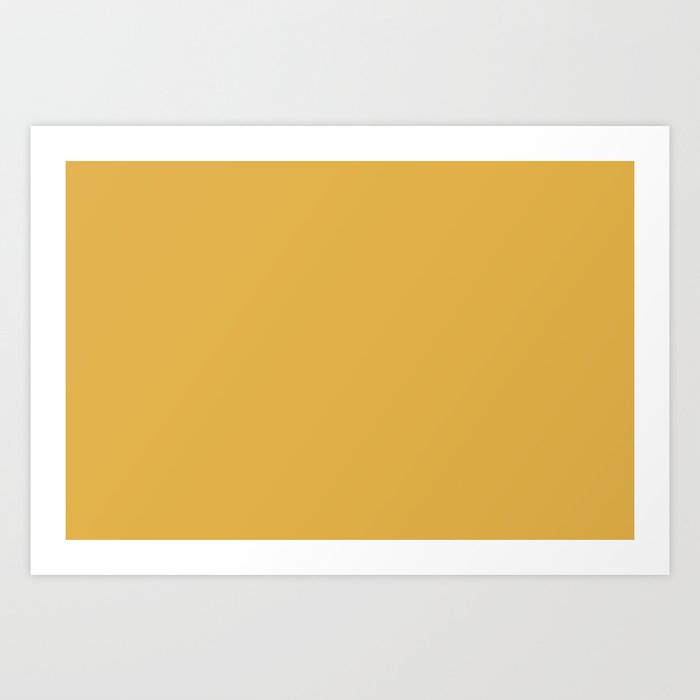 Golden Mustard Yellow 2 Solid Color Pairs W Sherwin Williams 2020 Trending Color Gambol Gold Sw6690 Art Print By Simplysolids