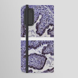 Indigo Cells Quadrant | Microscopy Photos by Skye Rain Art Android Wallet Case