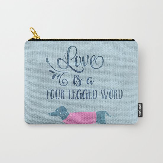 Dog Love four legged word Carry-All Pouch