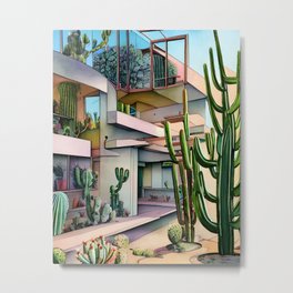 0101. Surreal Cactus Architecture. Metal Print | Digital, Cactus, Surrealist, Arizona, Surreal Cactus, Architecture, Adobe, Cacti, Phoenix Arizona, Surreal Century 