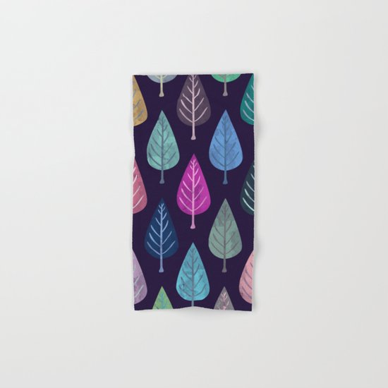 Watercolor Forest Pattern IV Hand & Bath Towel
