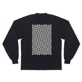 Pentagrams Pattern--Black & White Long Sleeve T-shirt