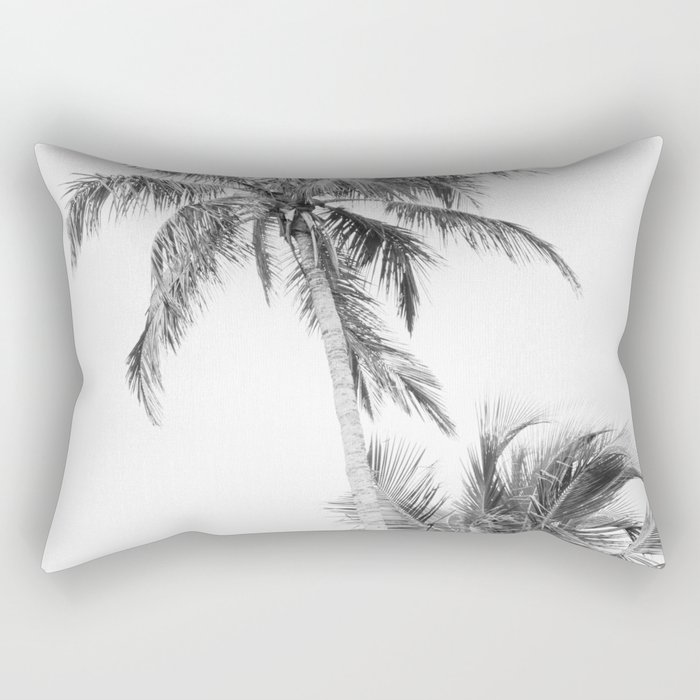 Floridian Palms Black & White #1 #tropical #wall #art #society6 Rectangular Pillow