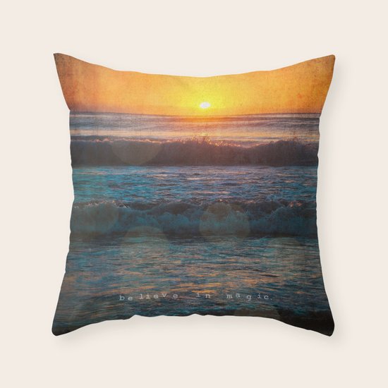 Ocean Sunrise Throw Pillow