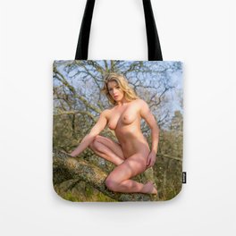 Nude Woman On A Tree Tote Bag