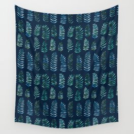 Close to Nature I Leaves Botanical Watercolor Pattern Wall Tapestry