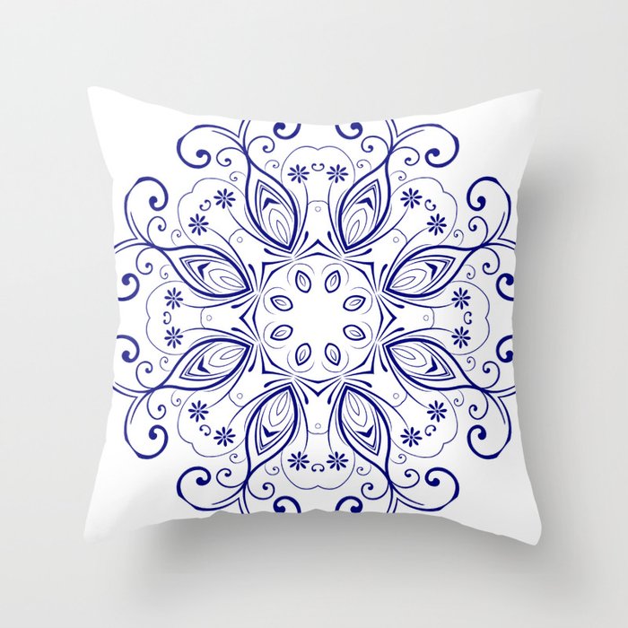 The Abstract Design Of A Circular Pattern Round Mandala Throw
