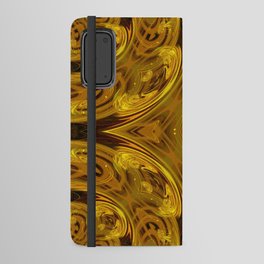 Maloho - gold brown bronze spiral geometric 3d pattern Android Wallet Case