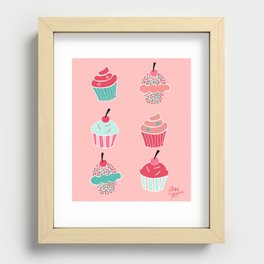 Cute cupcake Recessed Framed Print