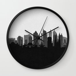 City Skylines: Jakarta Wall Clock | Minimalist, Java, Graphicdesign, Tourism, Beautiful, Souvenir, Indonesian, Asian, Poster, Panorama 