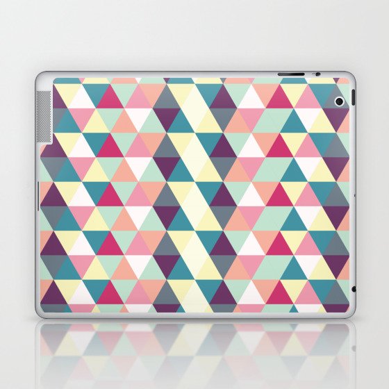 Colorful Triangle and diamond pattern Bright summer time Laptop & iPad Skin