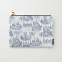Snowy Christmas in Tudor Village(Toile) Carry-All Pouch