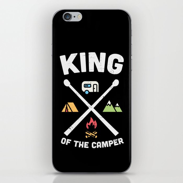 King Of The Camper Funny Camping Slogan iPhone Skin