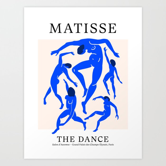 The Dance 3 | Henri Matisse - La Danse | Ultramarine Blue Edition Art Print
