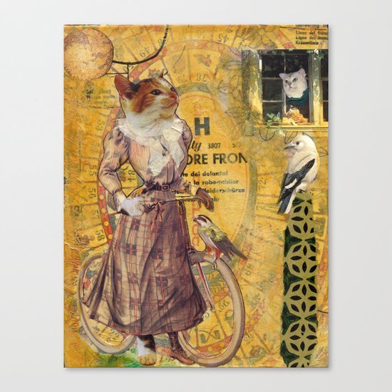 A Fine Morning for Cycling Canvas Print