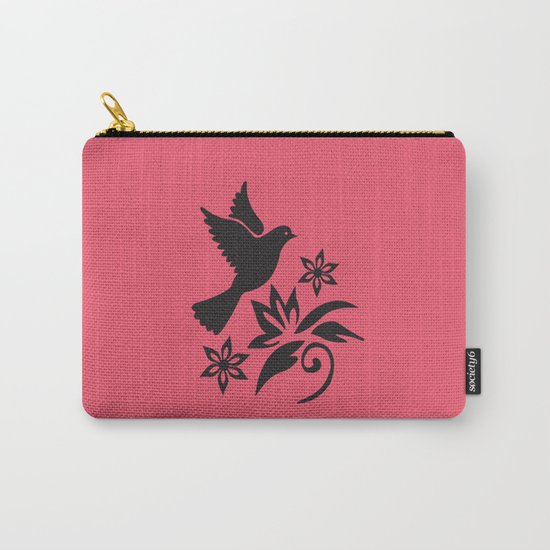 Bird Flower Carry-All Pouch