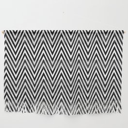 Black and White Christmas Pattern 4 Wall Hanging