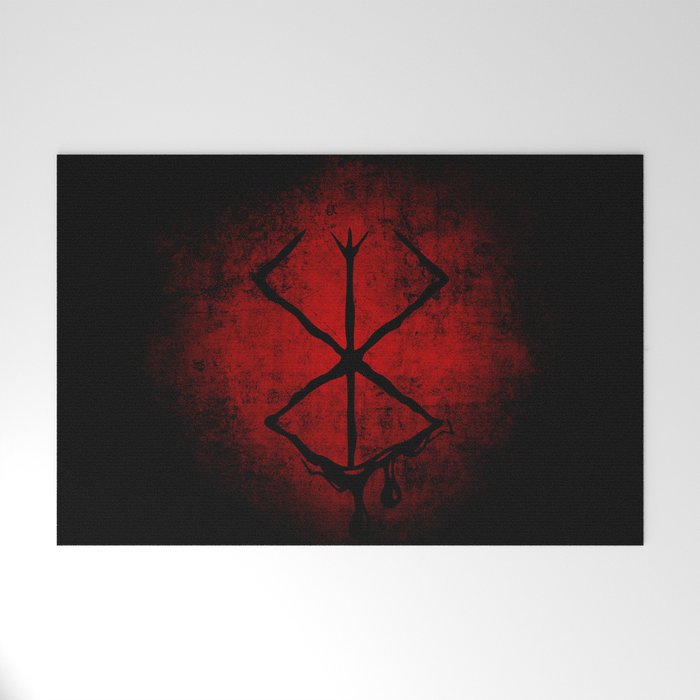 Black Marked Berserk Welcome Mat By Designdinamique Society6