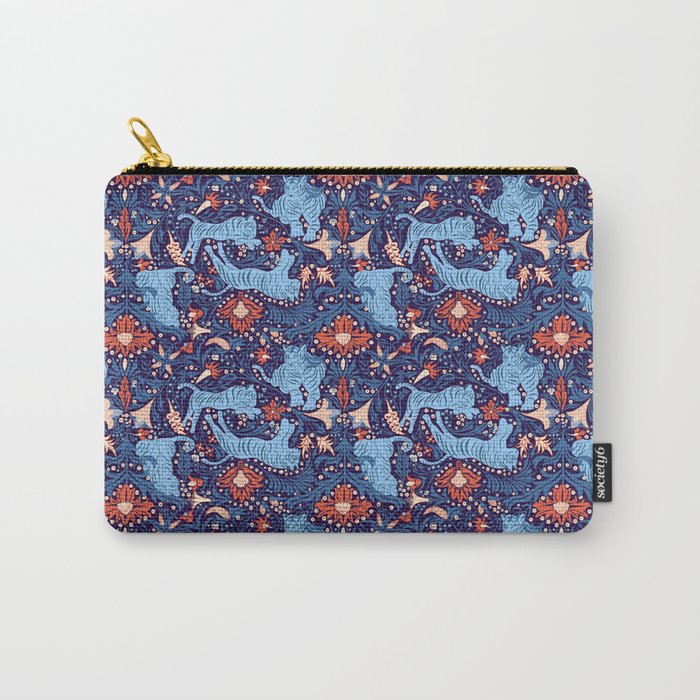 Floral Tiger Carry-All Pouch