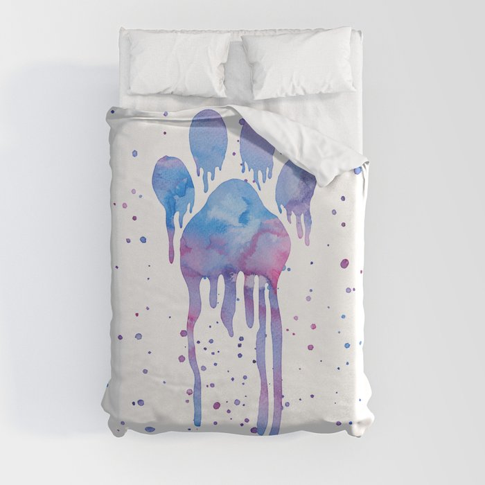 Paw print duvet sales cover