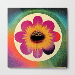 70s daisy flower  Metal Print