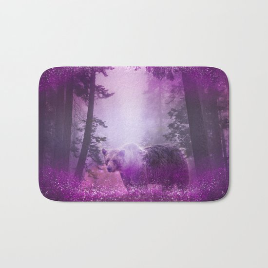 Fairy bear out of the woods Bath Mat