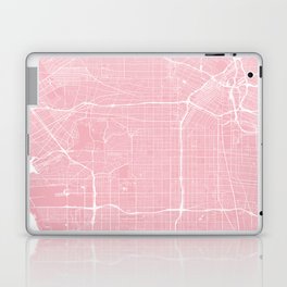 Los Angeles, CA, City Map - Pink Laptop Skin