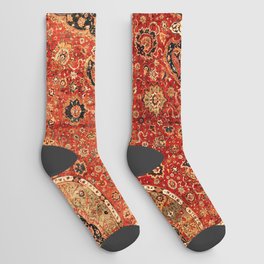 Seley 16th Century Antique Persian Carpet Print Socks