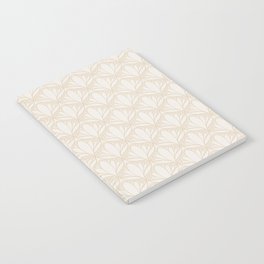 Art Deco Light Neutral Scallop Pattern Notebook